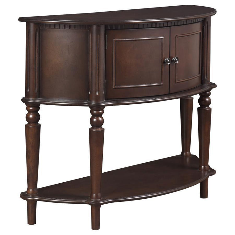 CoasterEssence - Brenda - Console Table With Curved Front - Brown - 5th Avenue Furniture