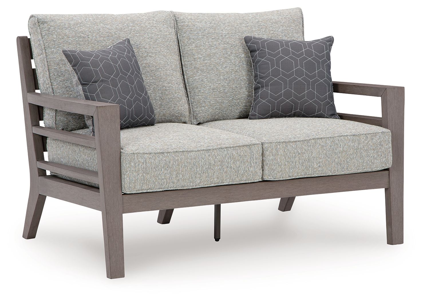 Hillside Barn - Gray / Brown - Loveseat W/Cushion - 5th Avenue Furniture