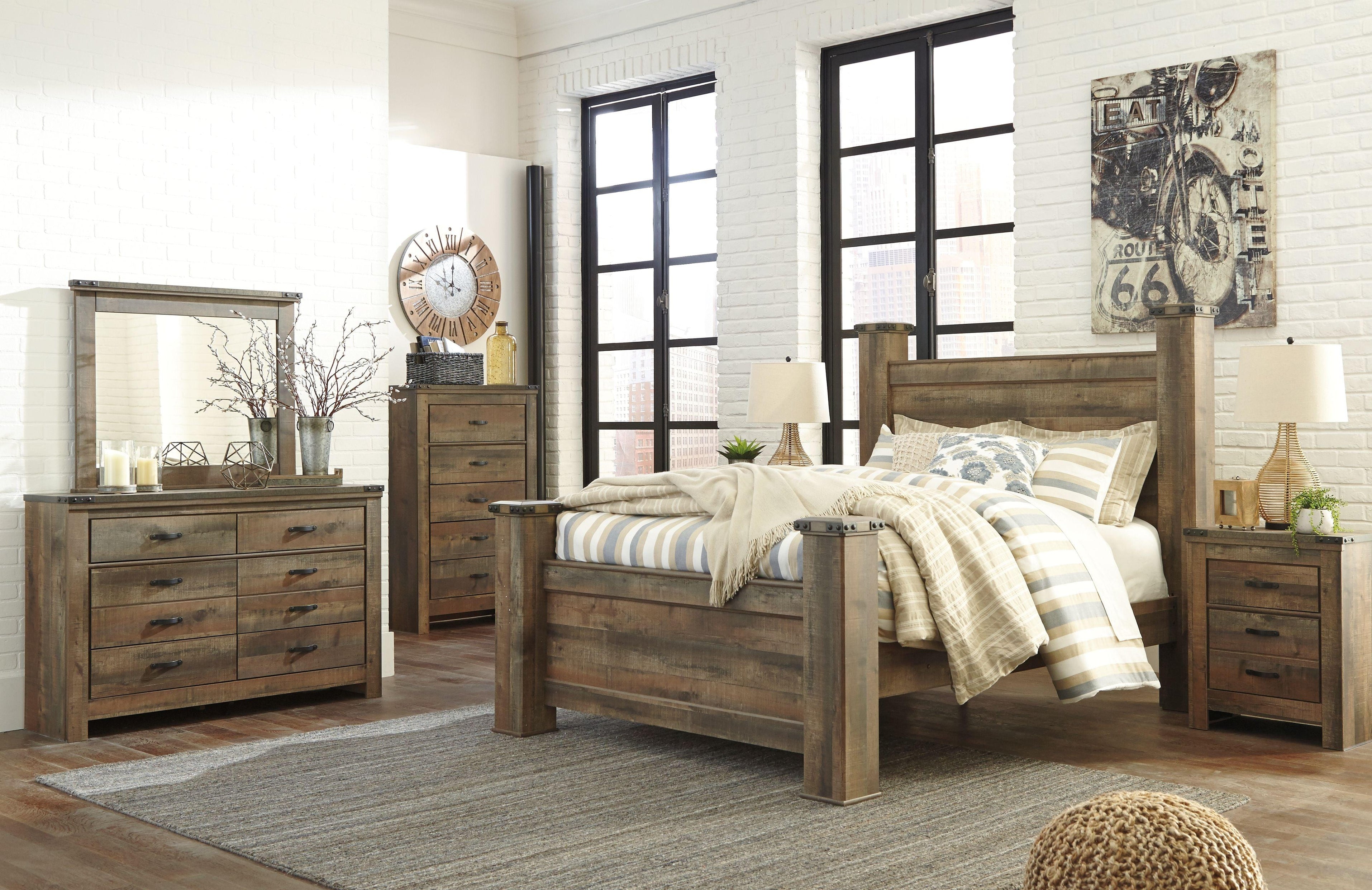 Signature Design by Ashley® - Trinell - Poster Bed - 5th Avenue Furniture