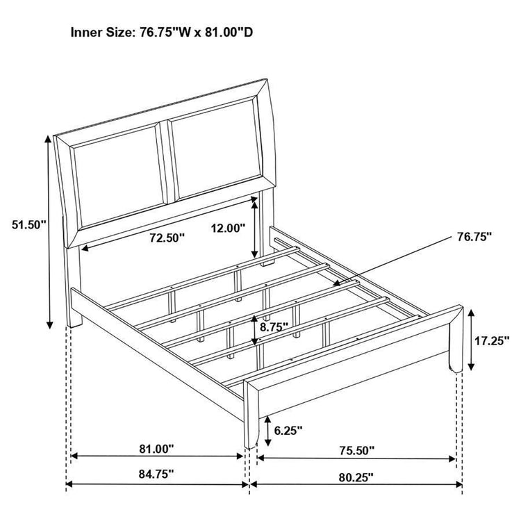 CoasterEssence - Briana - Upholstered Panel Bed - 5th Avenue Furniture