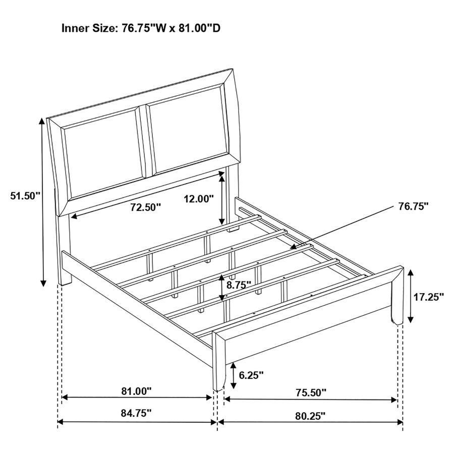 CoasterEssence - Briana - Upholstered Panel Bed - 5th Avenue Furniture