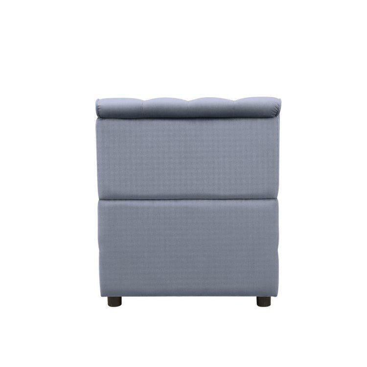 ACME - Bois II - Armless Chair - Gray Velvet - 5th Avenue Furniture