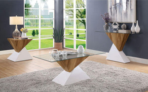 Furniture of America - Bima - End Table - White / Natural Tone - 5th Avenue Furniture