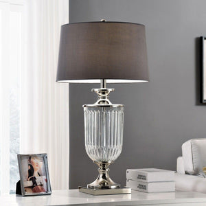 Furniture of America - Ira - Table Lamp - Silver / Clear - 5th Avenue Furniture