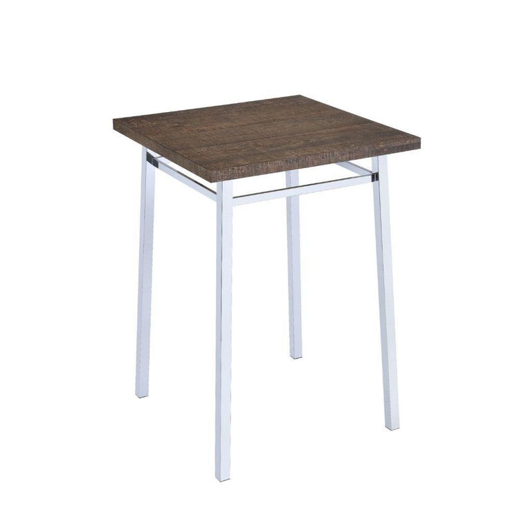 ACME - Nadie - Bar Table - Oak & Chrome - 5th Avenue Furniture