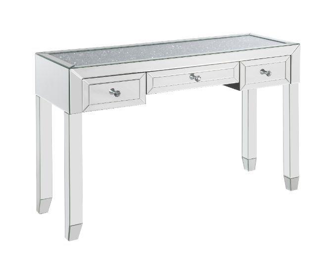 ACME - Noralie - Writing Desk - Mirrored & Faux Diamonds - 32" - 5th Avenue Furniture