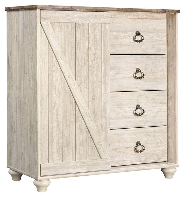 Ashley Furniture - Willowton - Whitewash - Dressing Chest - 5th Avenue Furniture
