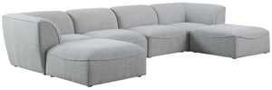 Meridian Furniture - Miramar - Modular Sectional 6 Piece - Gray - Fabric - 5th Avenue Furniture