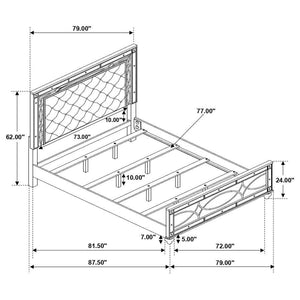 CoasterEssence - Gunnison - Panel Bed with LED Lighting - 5th Avenue Furniture