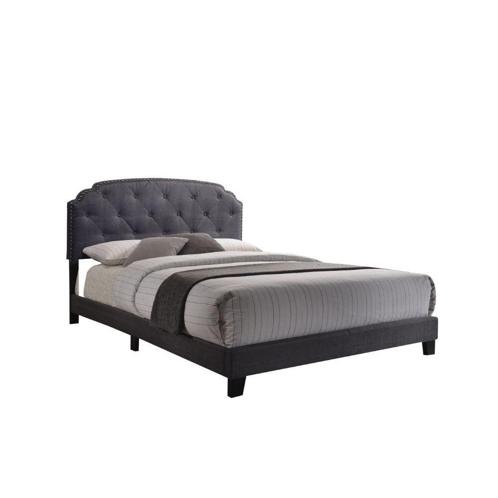 ACME - Tradilla - Queen Bed - Gray Fabric - 5th Avenue Furniture