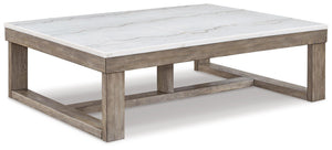Signature Design by Ashley® - Loyaska - Brown/ivory - Rectangular Cocktail Table - 5th Avenue Furniture