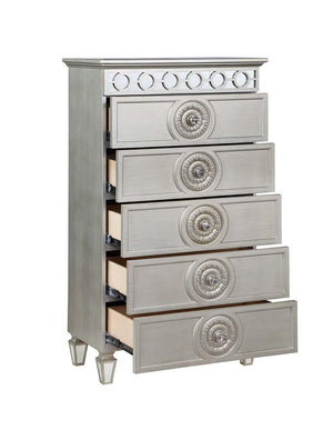 ACME - Varian - Chest - Silver & Mirrored Finish - 5th Avenue Furniture