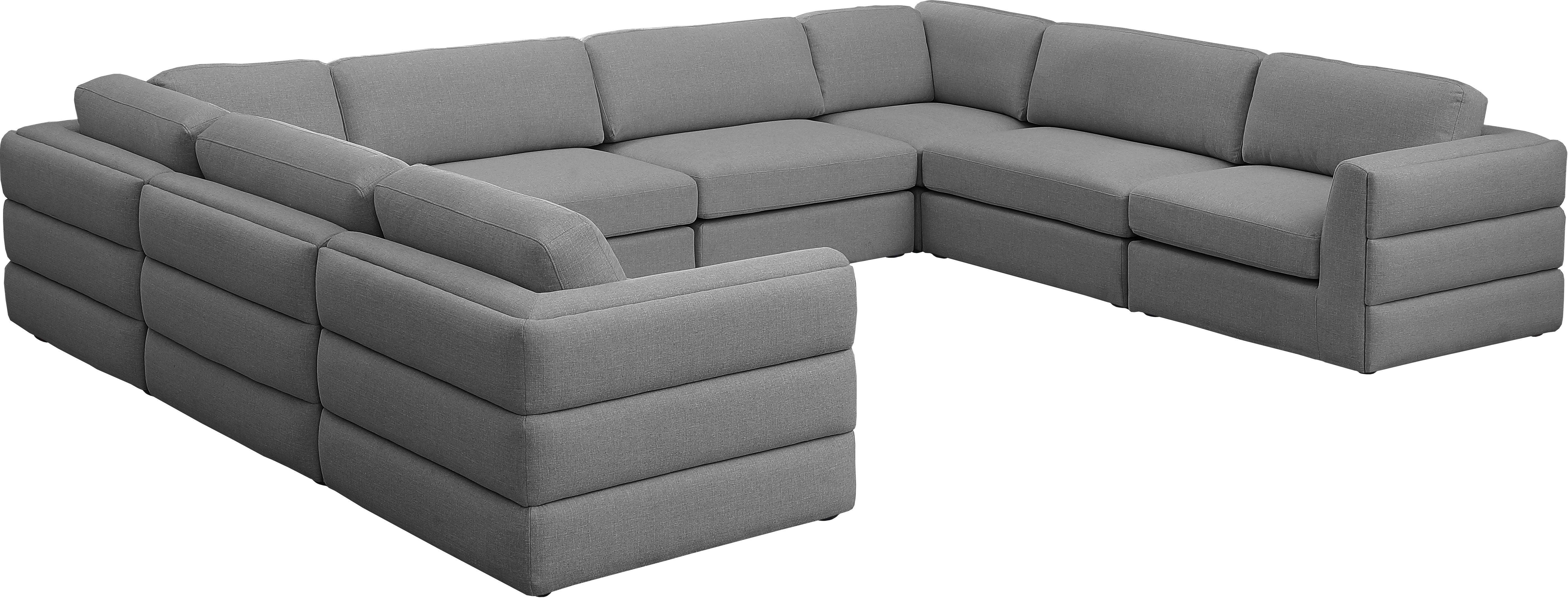 Meridian Furniture - Beckham - Modular Sectional 8 Piece - Gray - 5th Avenue Furniture