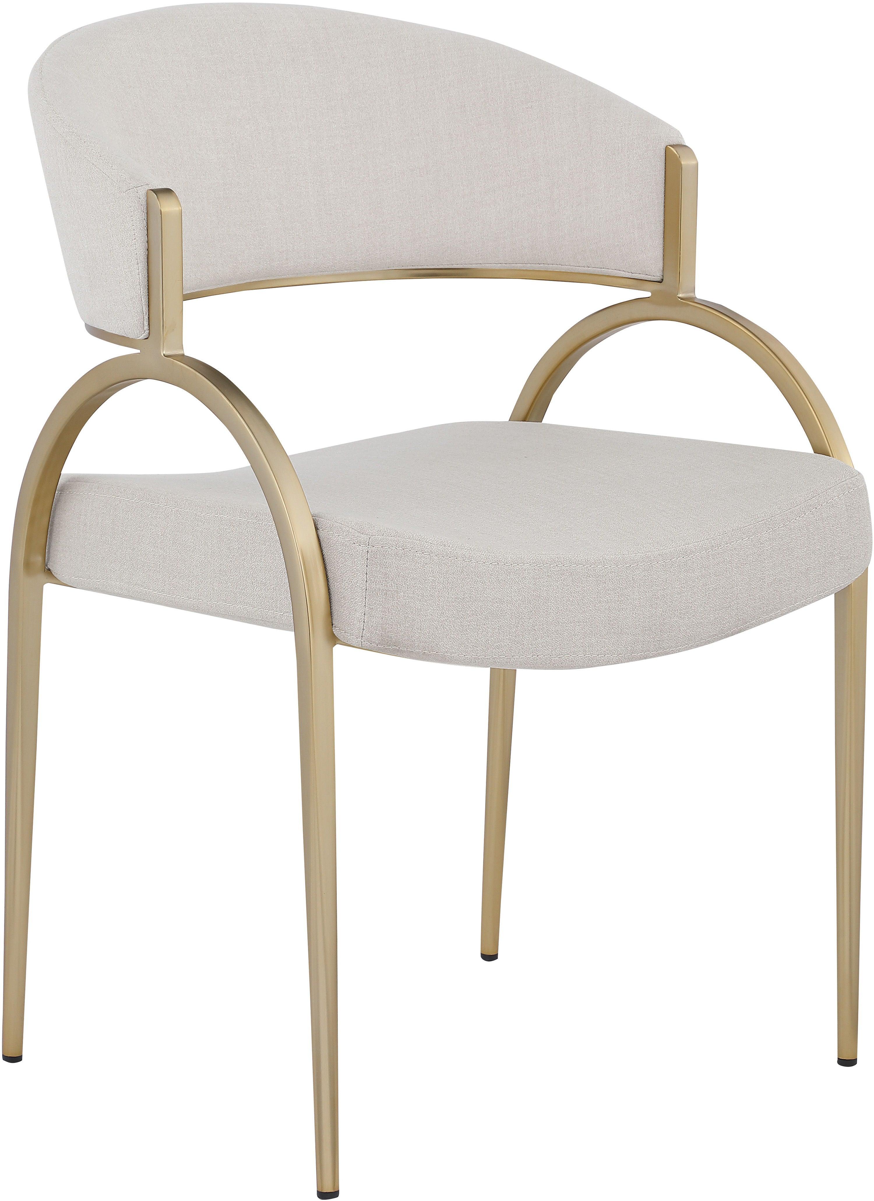 Meridian Furniture - Privet - Dining Chair Set - Gold Base - 5th Avenue Furniture