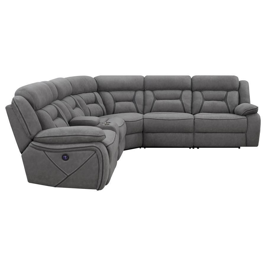 CoasterEssence - Higgins - Four-Piece Upholstered Power Sectional - 5th Avenue Furniture