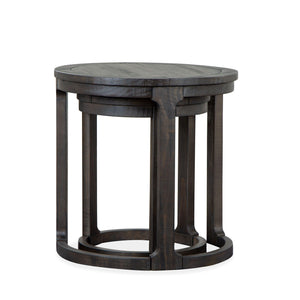 Magnussen Furniture - Boswell - Round Nesting End Table - Peppercorn - 5th Avenue Furniture