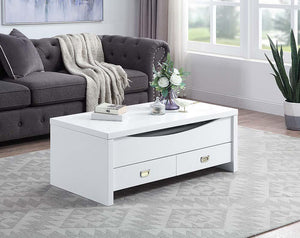 ACME - Ramiel - Coffee Table - High Gloss White Finish - 5th Avenue Furniture