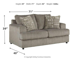 Ashley Furniture - Soletren - Stationary Loveseat - 5th Avenue Furniture