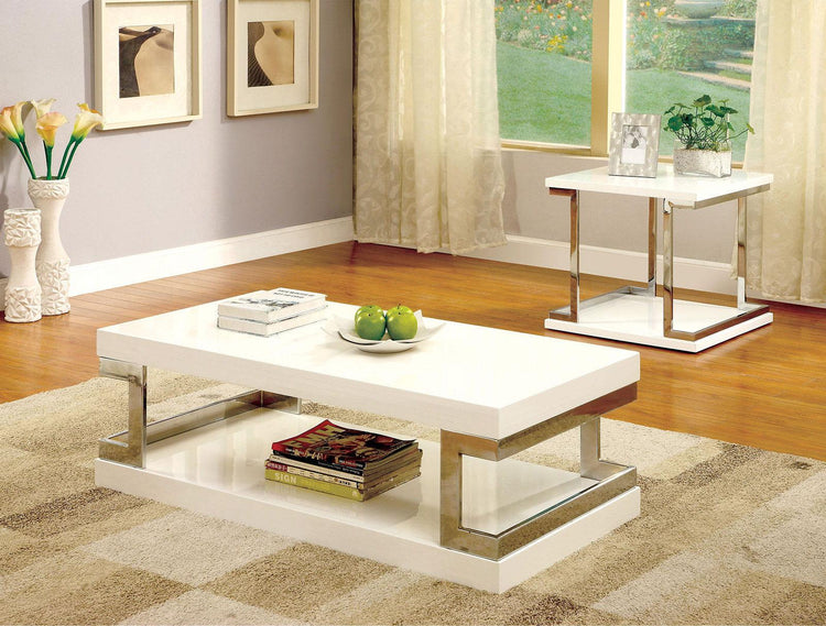 Furniture of America - Meda - End Table - White - 5th Avenue Furniture