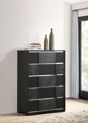 CoasterEveryday - Blacktoft - 5-Drawer Chest - Black - 5th Avenue Furniture