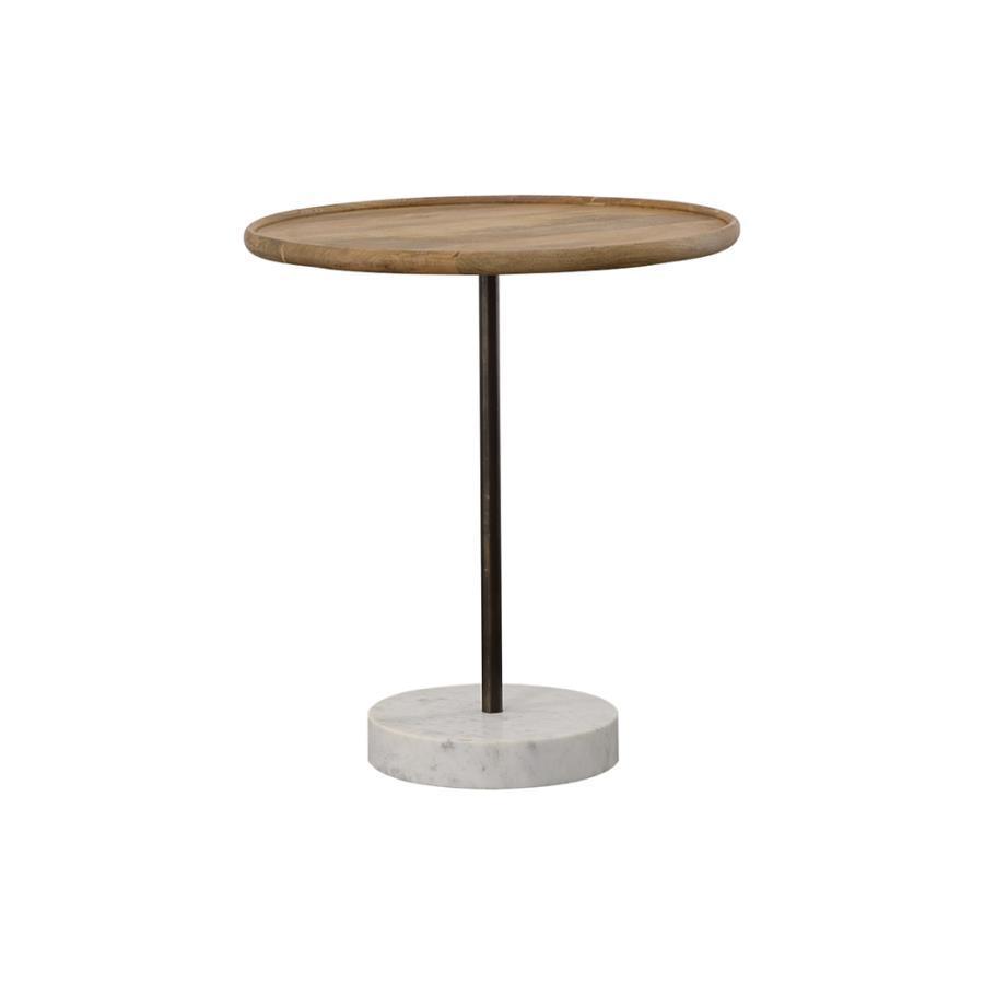 CoasterElevations - Ginevra - Round Marble Base Accent Table - 5th Avenue Furniture