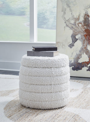 Duntler - Ivory - Storage Ottoman - 5th Avenue Furniture