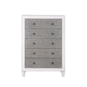 ACME - Katia - Chest - Rustic Gray & White Finish - 5th Avenue Furniture