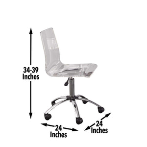 Steve Silver Furniture - Arthur - Adjustable Swivel Chair - Pearl Silver - 5th Avenue Furniture