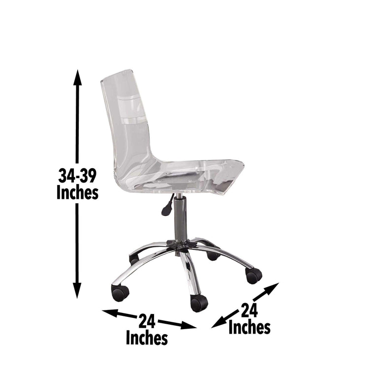 Steve Silver Furniture - Arthur - Adjustable Swivel Chair - Pearl Silver - 5th Avenue Furniture