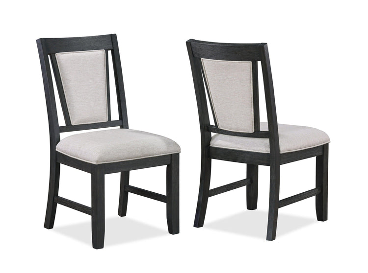 Crown Mark - Stevens - Side Chair (Set of 2) - Charcoal & Gray - 5th Avenue Furniture