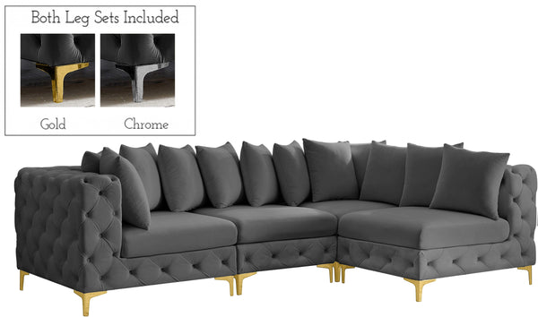 Meridian Furniture - Tremblay - Modular Sectional 4 Piece - Gray - 5th Avenue Furniture