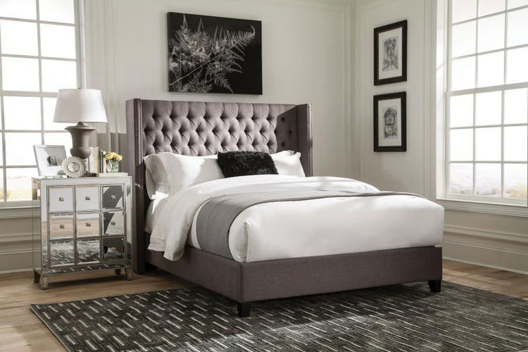 CoasterEssence - Bancroft - Demi-wing Upholstered Bed - 5th Avenue Furniture