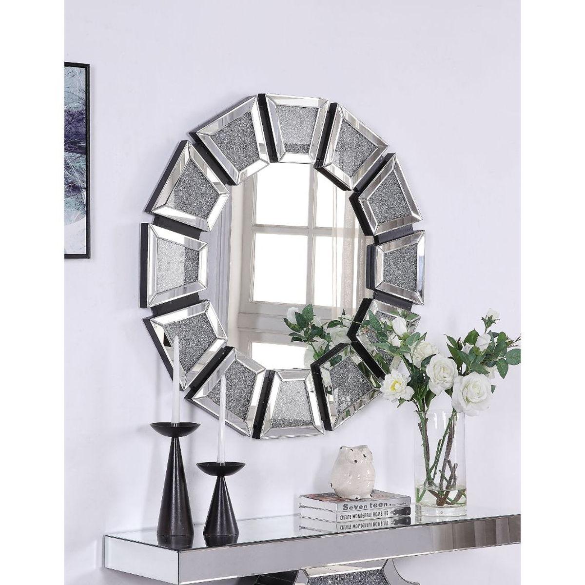 ACME - Nowles - Wall Decor - Mirrored & Faux Stones - 5th Avenue Furniture