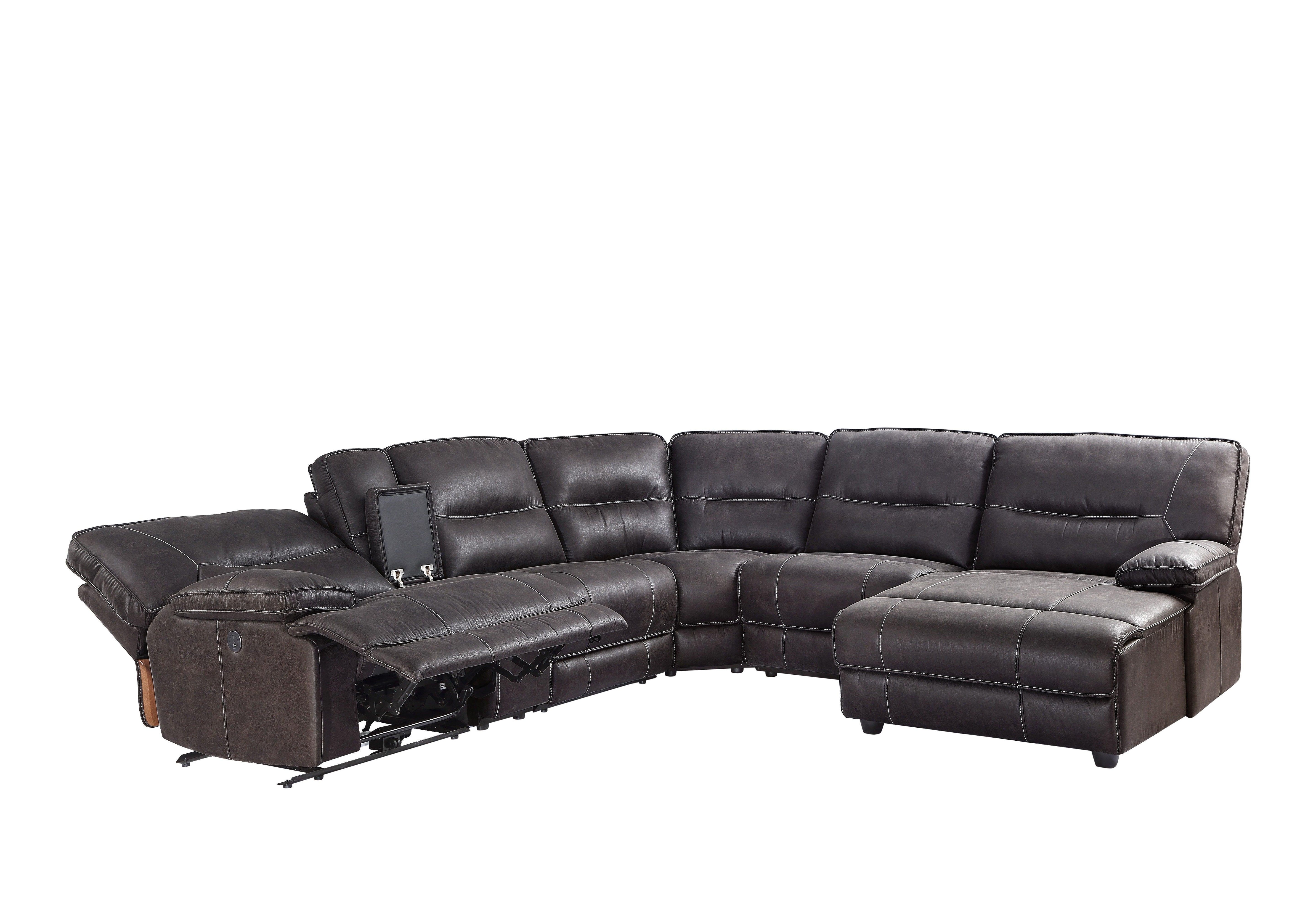 Steve Silver Furniture - Ogden - 5 Piece Sectional - Black - 5th Avenue Furniture