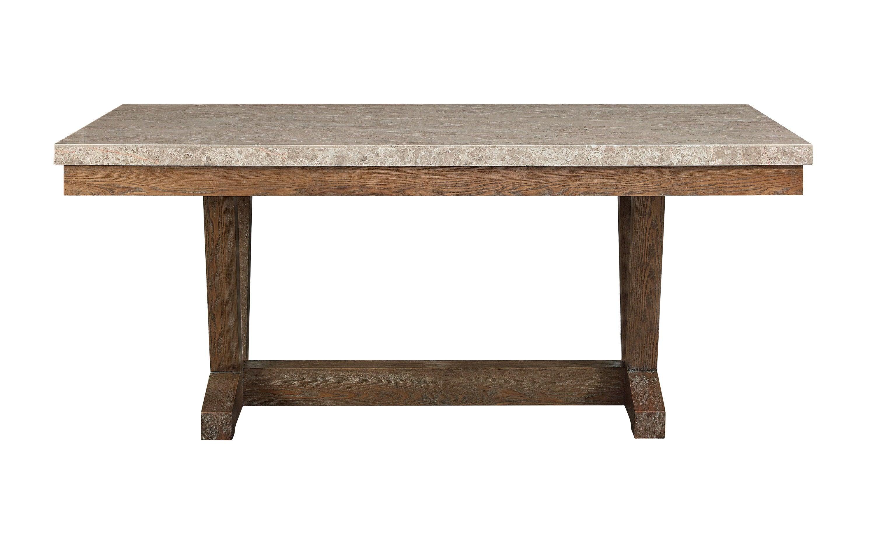 Crown Mark - Vesper - Marble Dining Table - Gray - 5th Avenue Furniture