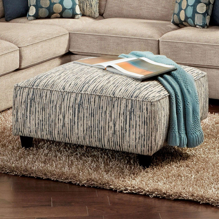 Furniture of America - Eastleigh - Ottoman - Stripe Multi - 5th Avenue Furniture