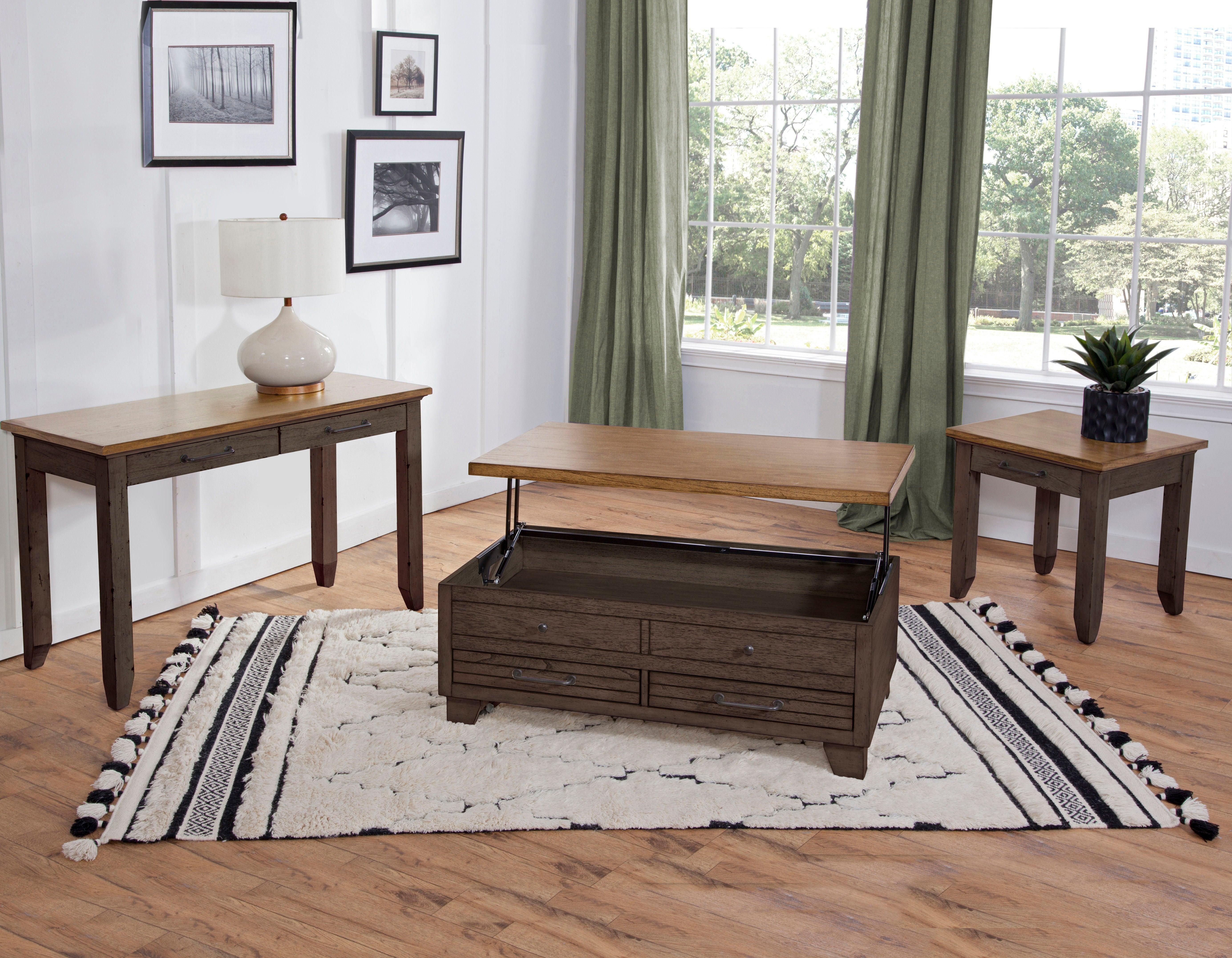 Steve Silver Furniture - Bear Creek - Lift Top Table - Brown - 5th Avenue Furniture