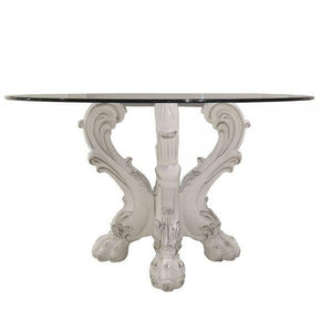 ACME - Dresden - Dining Table 33"L - Bone White Finish - 5th Avenue Furniture