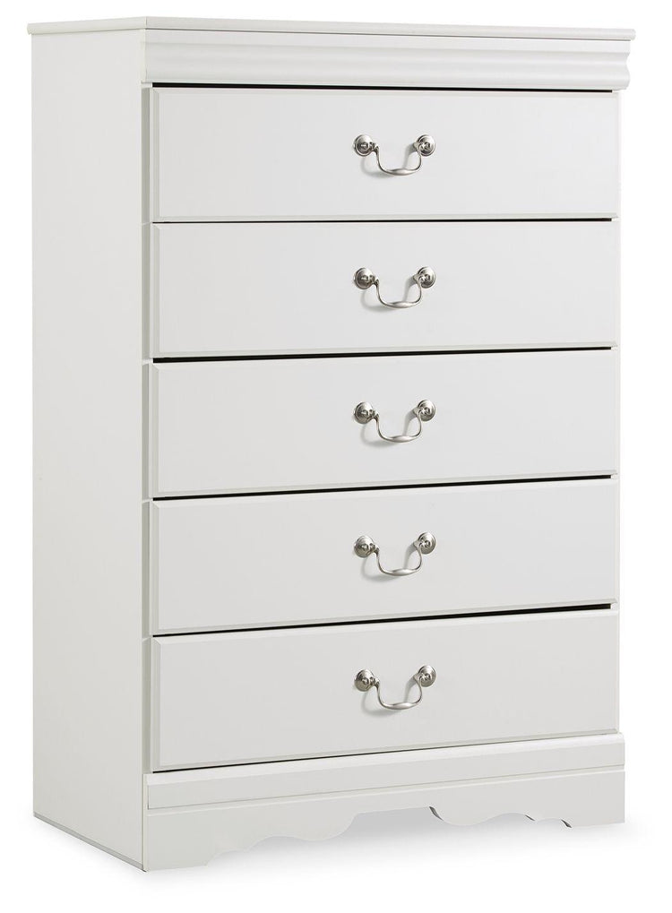 Ashley Furniture - Anarasia - White - Five Drawer Chest - 5th Avenue Furniture