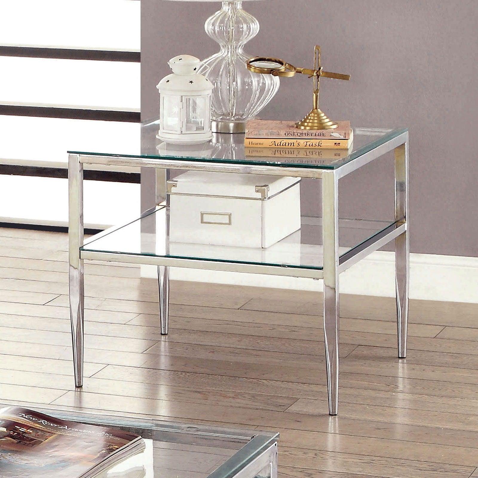 Furniture of America - Tanika - End Table - Pearl Silver - 5th Avenue Furniture