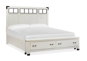 Magnussen Furniture - Harper Springs - Complete Panel Storage Bed With Metal Headboard - 5th Avenue Furniture