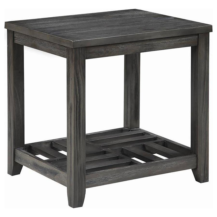 CoasterEssence - Cliffview - 1-Shelf Rectangular End Table - Gray - 5th Avenue Furniture