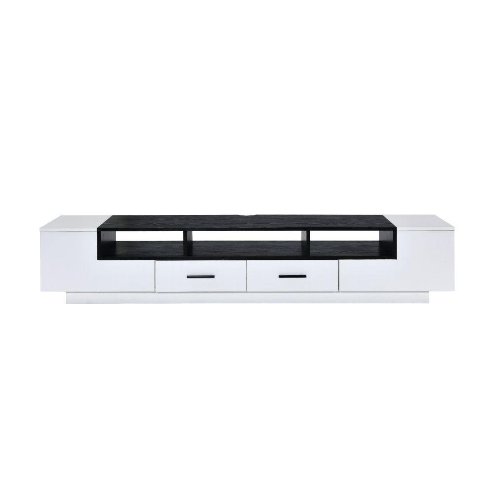 ACME - Armour - TV Stand - White & Black - 5th Avenue Furniture