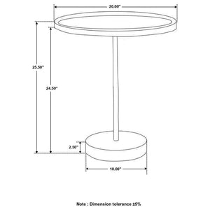 CoasterElevations - Ginevra - Round Marble Base Accent Table - 5th Avenue Furniture