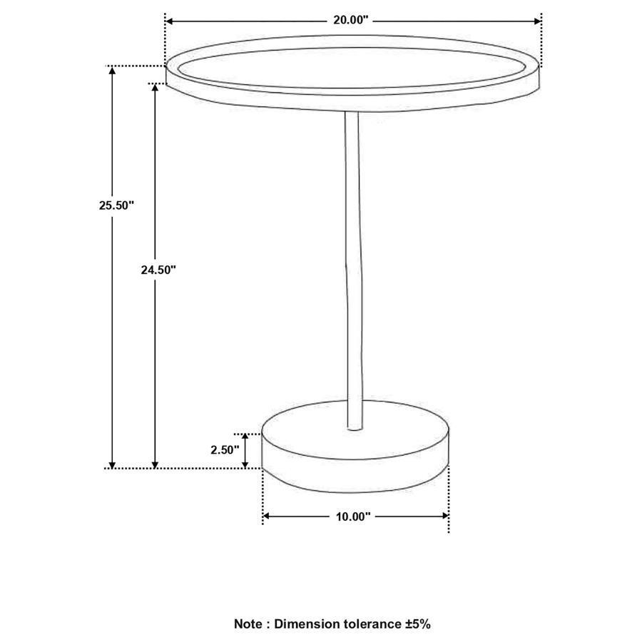 CoasterElevations - Ginevra - Round Marble Base Accent Table - 5th Avenue Furniture