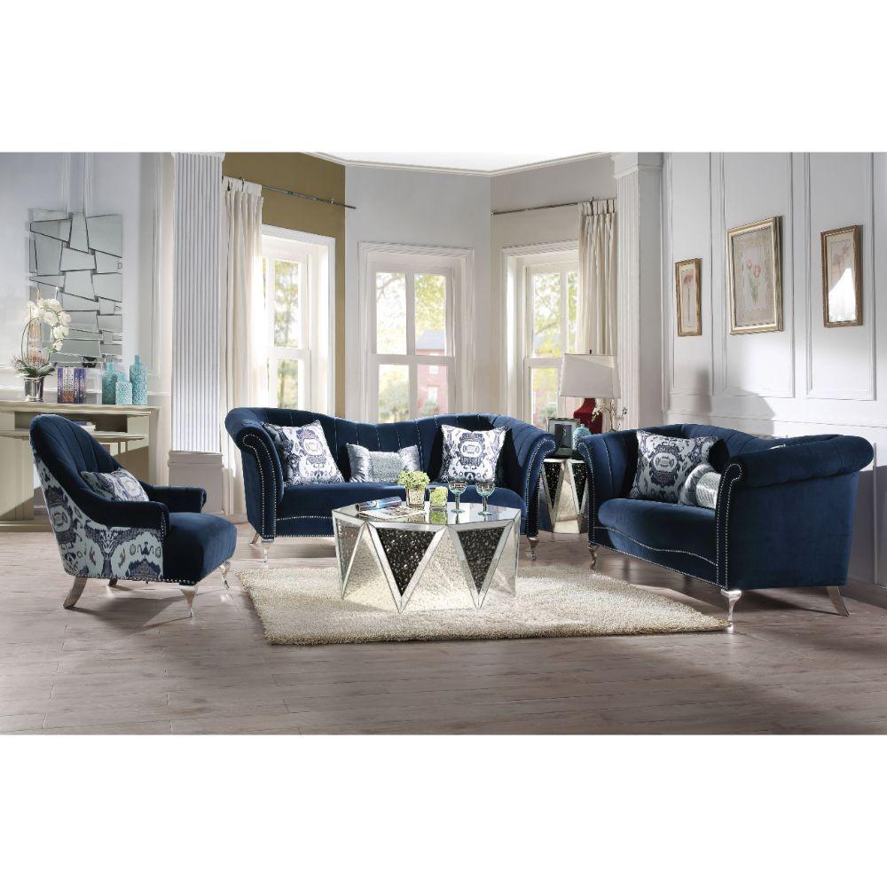 ACME - Jaborosa - Sofa - Blue Velvet - 5th Avenue Furniture