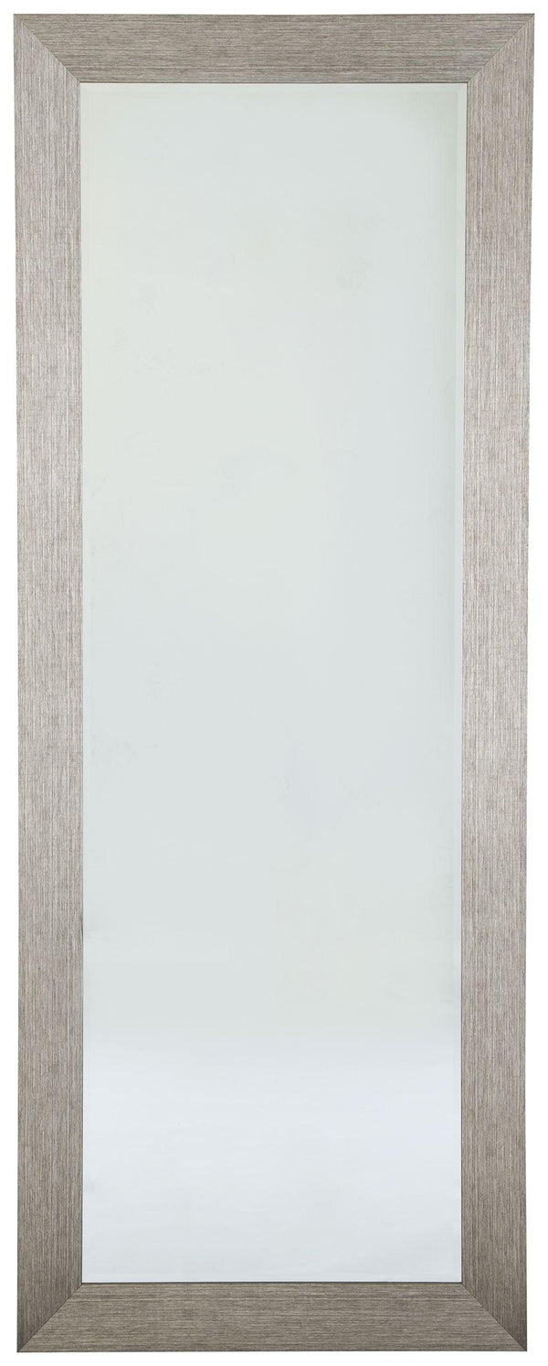 Ashley Furniture - Duka - Silver Finish - Floor Mirror - 5th Avenue Furniture