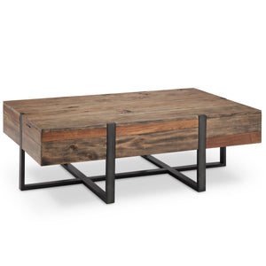 Magnussen Furniture - Prescott - Modern Reclaimed Wood Rectangular Cocktail Table - Rustic Honey - 5th Avenue Furniture
