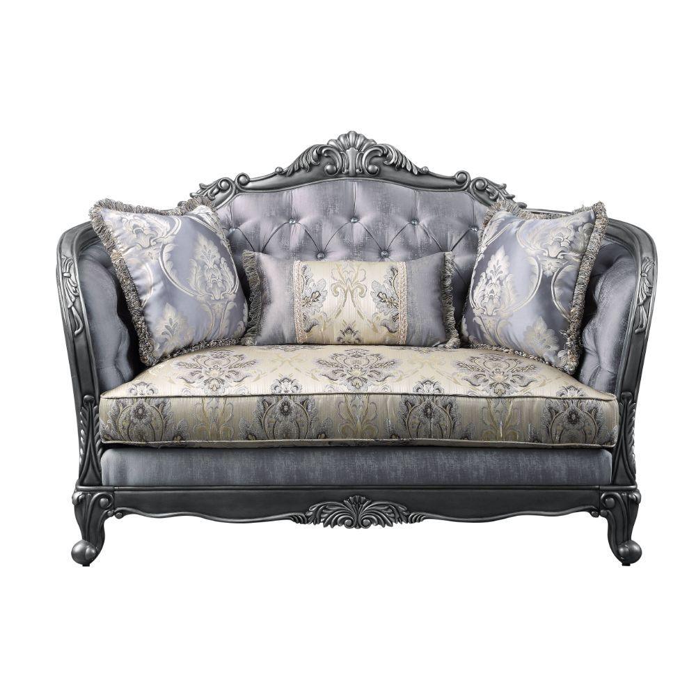 ACME - Ariadne - Loveseat - Fabric & Platinum - 5th Avenue Furniture