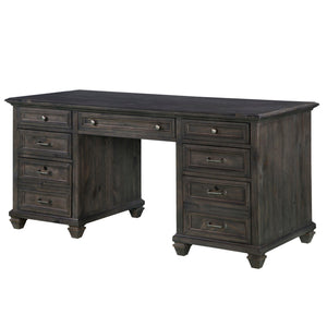 Magnussen Furniture - Sutton Place - Executive Desk - Weathered Charcoal - 5th Avenue Furniture